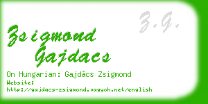 zsigmond gajdacs business card