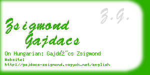 zsigmond gajdacs business card